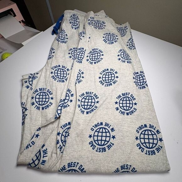 Best Dad In the World Pajama Pants, size medium, nwt - Picture 1 of 4